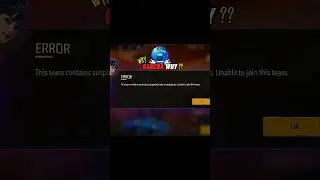 This Team Contains Suspicious Players Under Investigation | Free Fire Team Join Problem #shorts