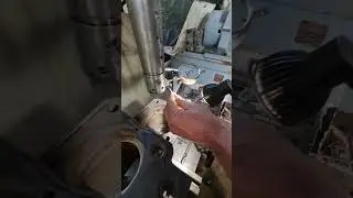 Boring a rock drill gearbox housing