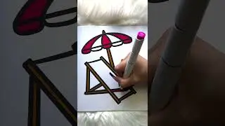 Color with me pt. 25 ⛱️  #explore #asmr #trending #coloring #satisfying #ytshort #explorepage #yt