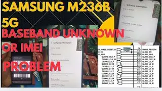 SAMSUNG M236B 5G BASEBAND UNKNOWN OR IMEI PROBLEM #samsung #5g  #networkproblem #repair