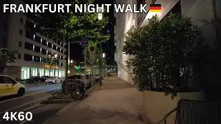 Relaxing Night Walk in Mainzer Landstra&szlig;e, Frankfurt Germany | 4K60