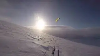 Snowkiting at Pallas 2022 - Flysurfer peak 5 6m