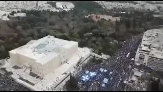 👆Updates👆 - 🇬🇷💉 Aerial view of anti-covid protests in Greece.uch protests were reported in 🇫🇷 France