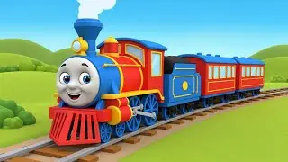 🚂 The Wheels on the Train Song 🎶 | Train Nursery Rhyme for Kids & Toddlers | Animated Sing-Along 🌟