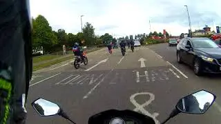 Coventry Chavs banging wheelies out on Stolen Motorbikes.....