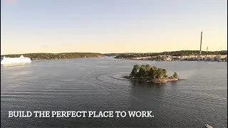 Build the perfect place to work. (Illustrated by my office in a dome, on a rooftop on a tiny island.