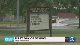 VIDEO: East Hartford Public Schools welcome back students today