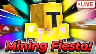 🔴 DOUBLE Mining Fiesta Time! (Level 525) 🔴 Hypixel SkyBlock LIVE