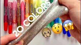 Как сделать слайм, используя 20 цветов клея с блестками