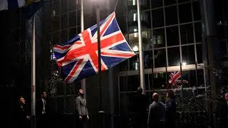 Union flag removed in Brussels as Brexit draws to a close