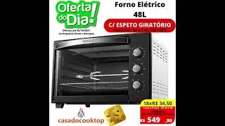 Forno El&eacute;trico Best Espeto Girat&oacute;rio 48 litros Rotisserie na casa do cooktop em Brasilia
