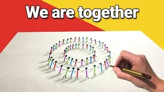 We Are Together | Satisfying Geometric Drawing ASMR ✍️