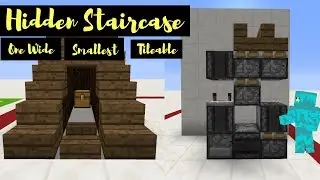Minecraft Redstone Advent Calendar : Day 4 : HIDDEN STAIRCASE DOORWAY