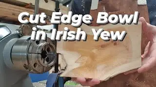 Woodturning - Cut Edge Yew Bowl