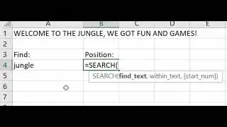 SEARCH Function in Excel..#business #exceltricks #function #growth #youtubeshorts #youtube #trending