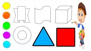 Shapes colour for Kids | Shapes song draw for kids | Learn 2D Shapes color for kids Paint toddler