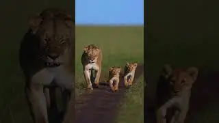 Candid Moments: Lion & Cub Interactions in Nature