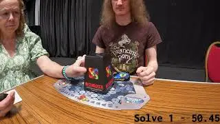 Square-1 noob solves puzzle, twice!