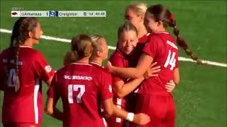 Creighton Women's Soccer Highlights vs. #13 Arkansas, 9/5/25