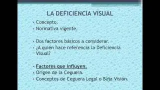 umh0459 2013-14 Lec006 Discapacidad sensorial: Discapacidad visual Parte 1.1