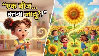 एक बीज का जादू 🌱 l Tara and the Magic Seed l Hindi Kids Moral Story l Sunflower Story