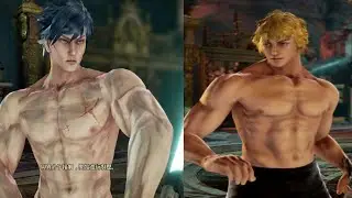 SC6 X Witcher，Sexy male Ryona，half naked (Alpha)Patroklos😘Groh VS Geralt, workout 9S, Yoshimitsu