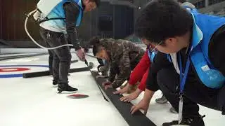 The water to ice conversion in the National Aquatics Center -2019-time-lapse video