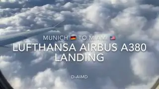Lufthansa Airbus A380 Landing in Miami ✈ Full Landing video (#57)
