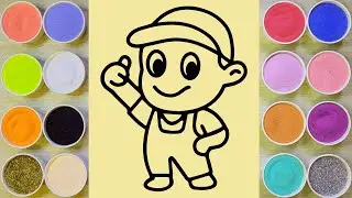 ASMR Sand painting drawing art a boy #art #sanddrawing #sandart #sandpainting