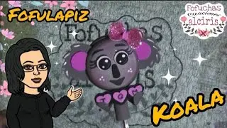 Koala fofulapiz con tapa de garrafón como se hace / paso a paso / DIY / facil / Manualidad  goma Eva