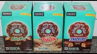 The Original Donut Shop Coffee: Milky Way, Twix & Snickers Review