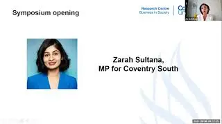Openning Address - Zarah Sultana, MP for Coventry South - Future of Food Symposium 2021