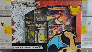 Opening Pok&eacute;mon Celebrations Lance's Charizard V Box!