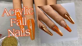 Fall Nails | Beginner Friendly Acrylic Nails | Easy Nail Design