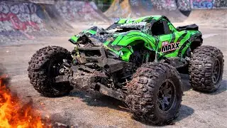 Traxxas Maxx против скейт-парка… НЕ ВЫЖИЛ
