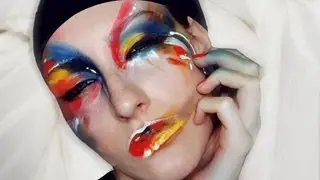 Lady Gaga Applause Abstract Creative Makeup Tutorial