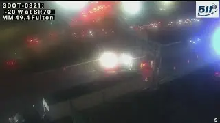 Tractor trailer fire shuts down I-20 East near Perimeter