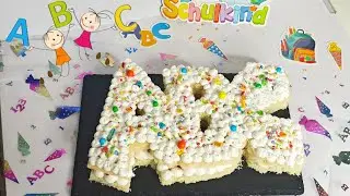 ABC- EINSCHULUNGSKUCHEN | Schritt f&uuml;r Schritt Anleitung , Lettercake