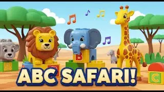 ABC LEGO Safari Animals Song | Learn ABCs with DodoVerse | Fun Block Safari Alphabet for Kids