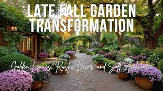Late Fall Garden Transformation   Golden Leaves  Rustic Decor  and Soft Ambience