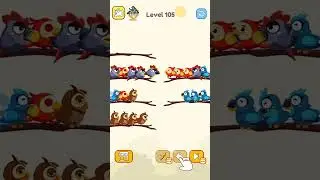 Bird sort color | Level 105... #youtubeshorts #ytshorts #shorts