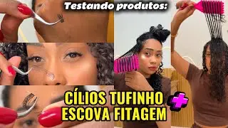 COLEI CÍLIOS TUFINHO SOZINHA E TESTEI A ESCOVA FITAGEM GRINGA