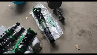 Installing rev 9 coilovers on my lancer