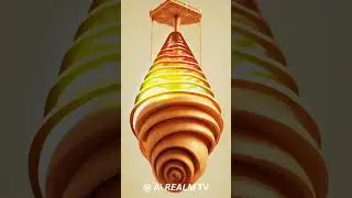 Kinetic Elegance: Mesmerizing Motion of Light, Petals & Wooden Spirals