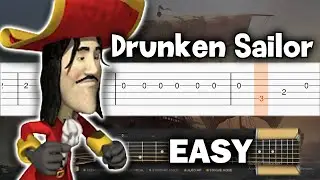 Sea Shanty - Drunken sailor  - EASY Guitar tutorial (TAB)
