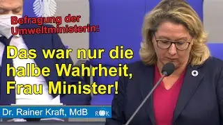 Umweltministerin im Flunkermodus. Rainer Kraft l&auml;sst nicht locker.