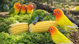 Lovebird Colorful 💚❤️#lovebirds #sunconure #parrotlover #birds #cutelovebird