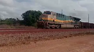 Km 126:Trem de Minério da vale passando sentido carajás com 330 vagões vazios