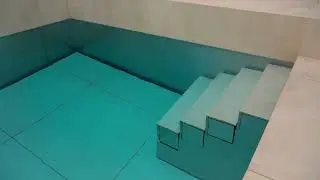 Design a stainless steel pool with a movable floor