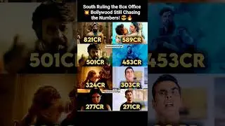South Ruling the Box Office 💥 Bollywood Still Chasing the Numbers! 😎 #BoxOfficeWar #SouthVsBollywood